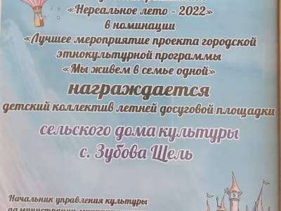 Досуговые площадки Лазаревского ЦНК стали  победителями городского фестиваля «Нереальное Лето 2022!»
